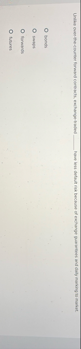 Unlike over - the - counter forward contracts,