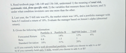 Read textbook page 1 4 8 - 1 4 9 and 1 5 6 - 1 6