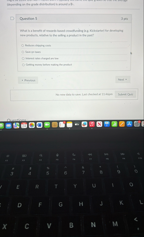 ( depending on the grade distribution ) is around