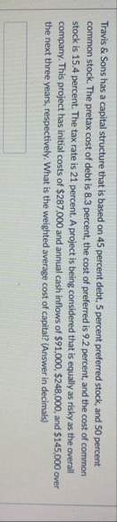 Travis Travis Travis & Sons has a capital