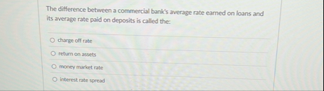 The difference between a commercial bank's