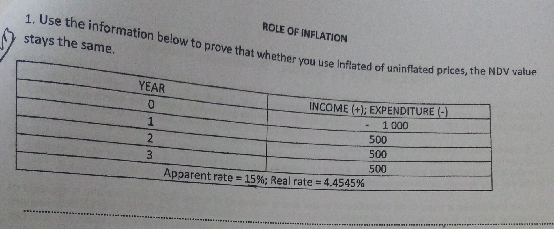 Use the information below to stays the same. \