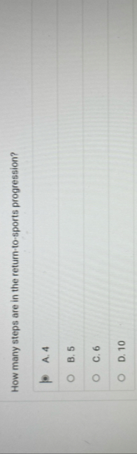 How many steps are in the return - to - sports