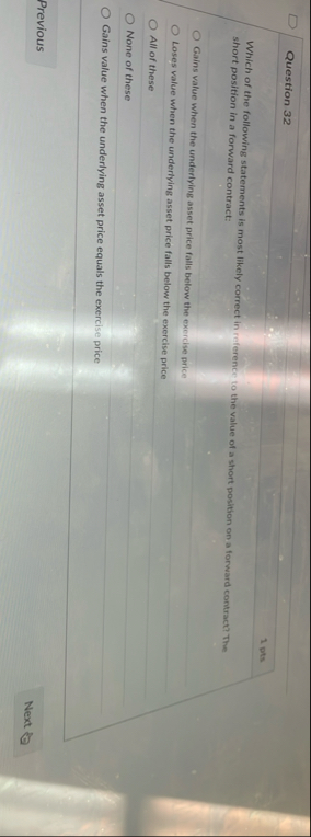 Question 3 2 Which of the following statements is