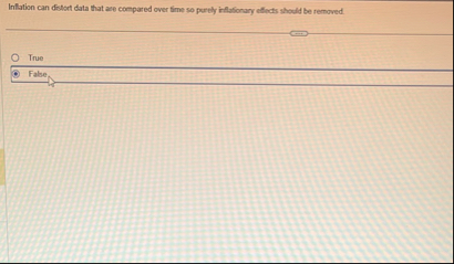 Inlation can detort data that ace compared over
