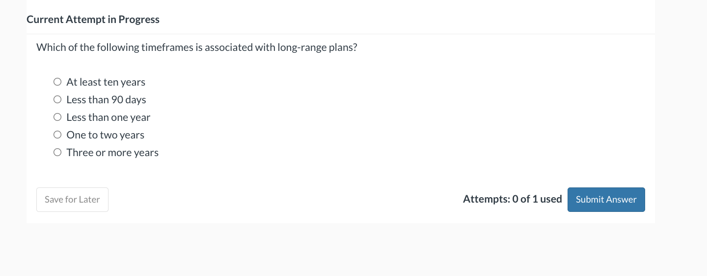 Current Attempt in Progress Which of the