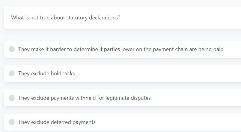 What is not true about statutory declarations?