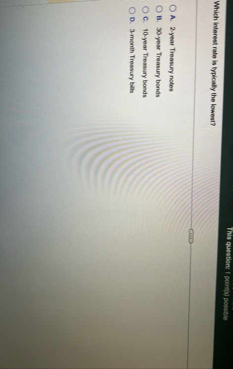 This question: 1 point ( s ) possible Which