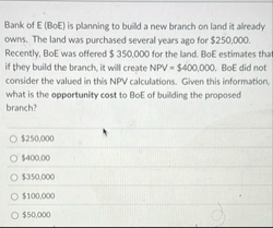 Bank of E ( B o E ) is planning to build a new