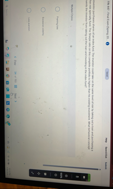 FIN 4 4 7 - Final Exam ( Spring 2 0 . . . Help