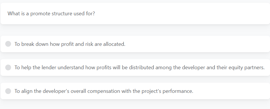 What is a promote structure used for? To break