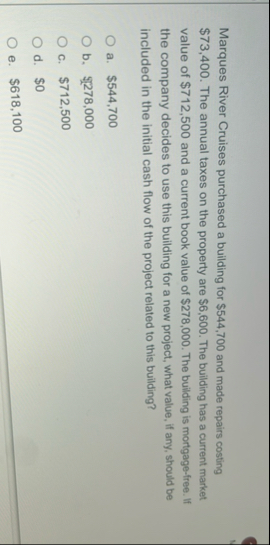 Marques River Cruises purchased a building for $