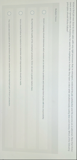 Victor's first job was door - to - door sales