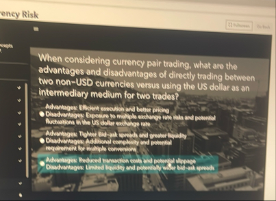 ency Risk 2 hrinses 4 0 When considering currency