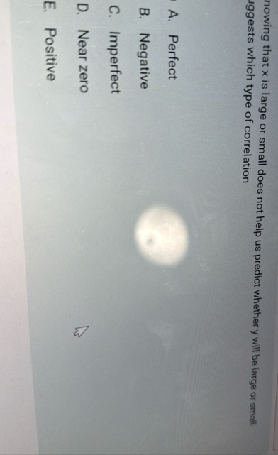 nowing that x is large or small does not help us