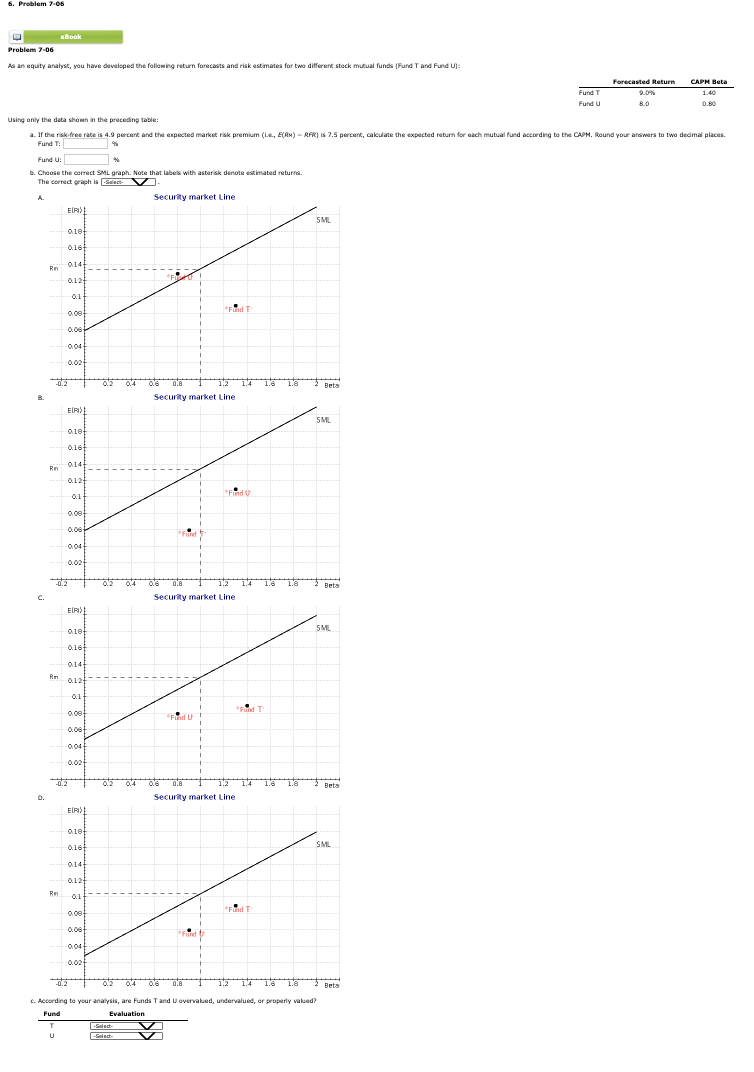 eBook Problem 7 - 0 6 As an equity analyst, you