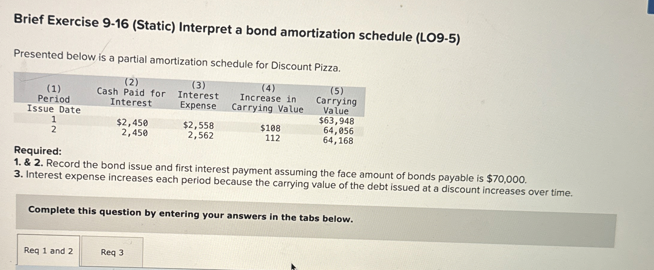 Brief Exercise 9 - 1 6 ( Static ) Interpret a
