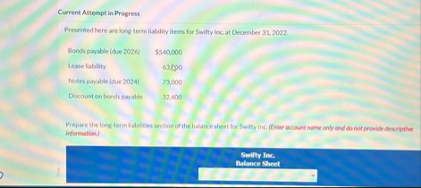 Current Attempt in Progress Presented here are