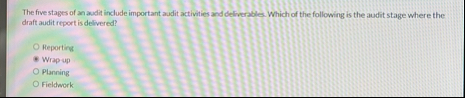 The five stages of an audit include important