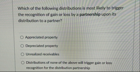 Which of the following distributions is most