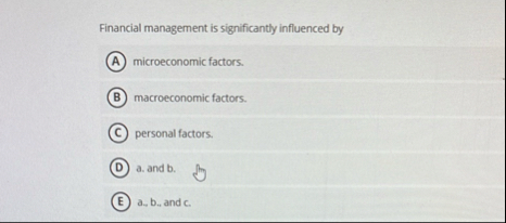Financial management is significantly influenced