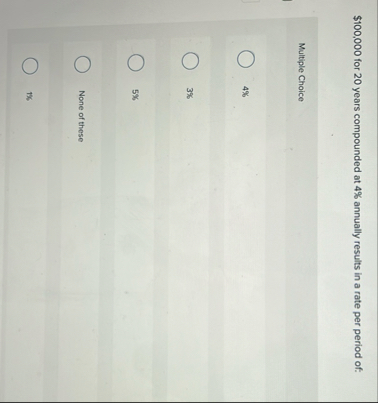 $ 1 0 0 , 0 0 0 for 2 0 years compounded at 4 %