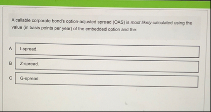 A callable corporate bond's option - adjusted