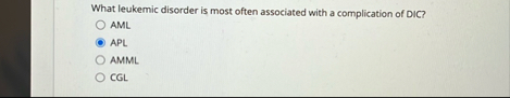 What leukemic disorder is most often associated