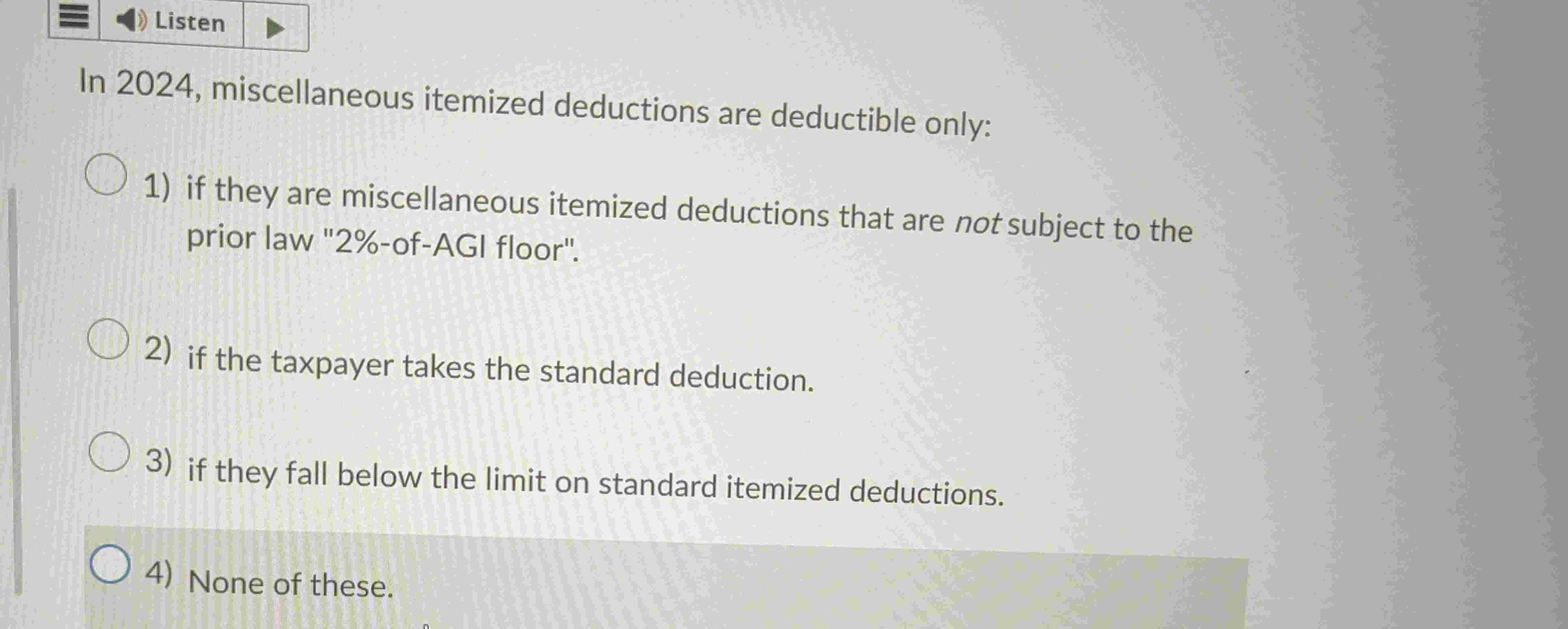 In 2 0 2 4 , miscellaneous itemized deductions