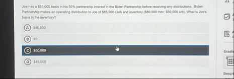 Joe has a $ 8 5 , 0 0 0 bavis in his 5 0 %