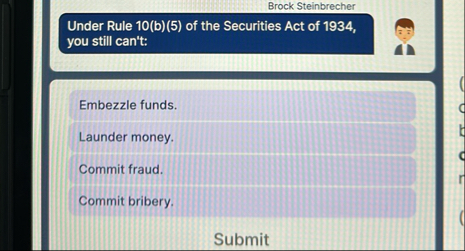 Brock Steinbrecher Under Rule 1 0 ( b ) ( 5 ) of