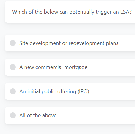 Which of the below can potentially trigger an