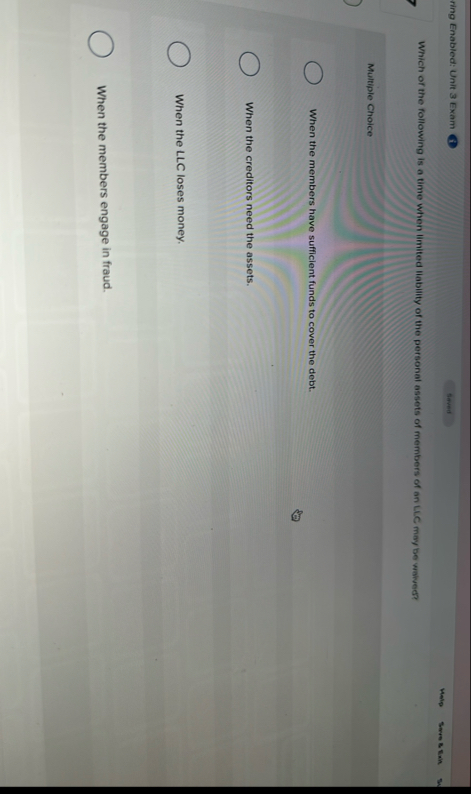 ring Enabled: Unit 3 Exam Savert Neip Sme B ExM