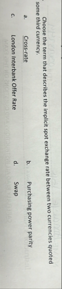 Choose the term that describes the implicit spot
