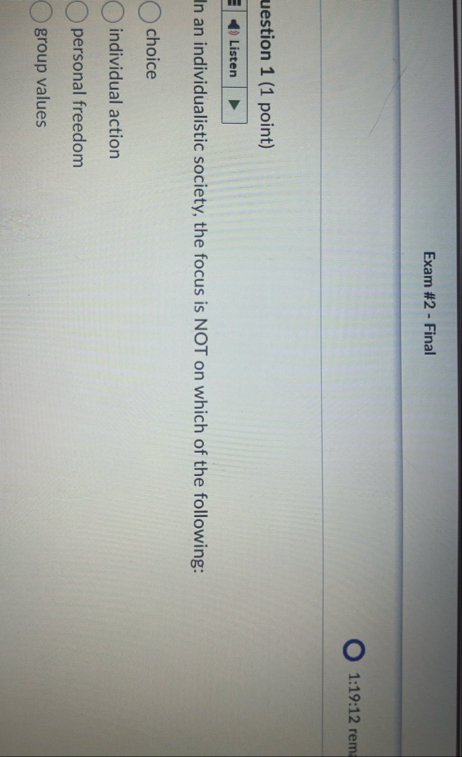 Exam # 2 - Final 1 : 1 9 : 1 2 rems uestion 1 ( 1