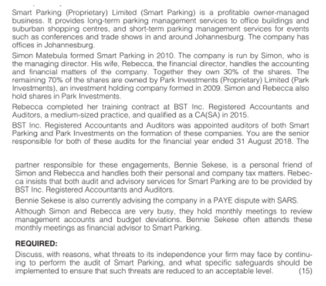 Smart Parking ( Proprietary ) Limited ( Smart
