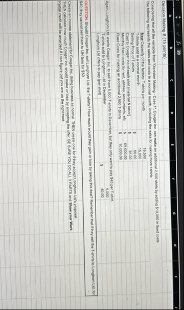 Considering that all the variable from Decision