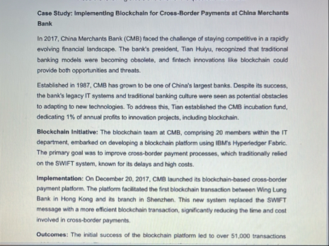 Case Study: Implementing Blockchaln for Cross -