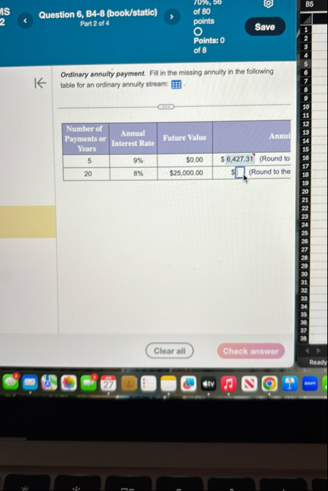 Question 6 , B 4 - 8 ( book / static ) Part 2 of
