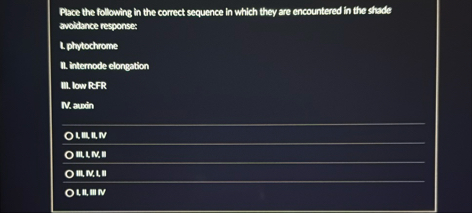 Pace the following in the correct sequence in