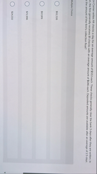 on Corner writes 4 4 checks a day for an average