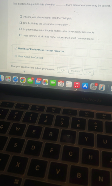 The ibbotson - Sinquefield data show that ( More