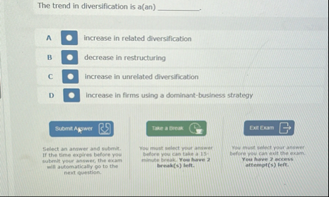 The trend in diversification is a ( an ) . A