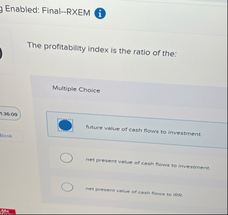 Enabled: Final - - RXEM i The profitability index