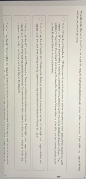 What does the Electronic Fund Transfer Act ( EFTA