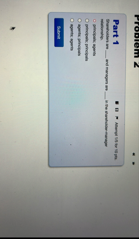 Part 1 B Attempt 1 5 for 1 0 pts . Shareholders