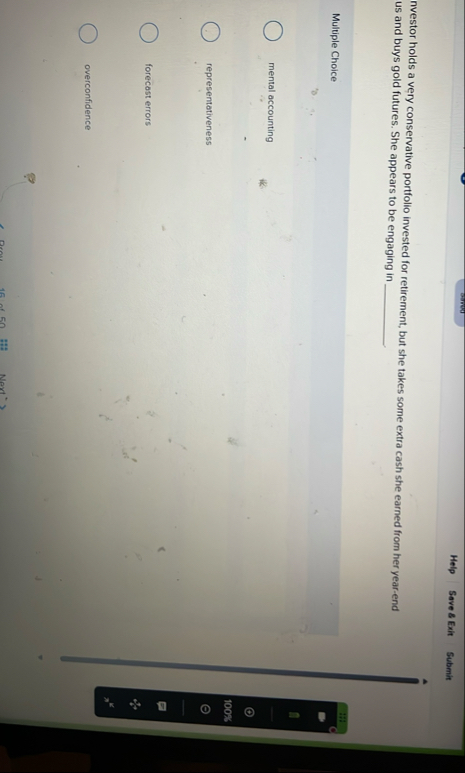 3 5 * 0 0 Help Sove 8 Exit Submit nvestor holds a