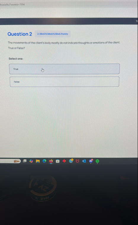 8 cadabb weekld = 7 0 9 4 Question 2 The