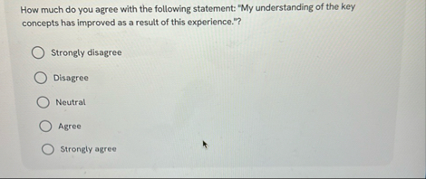 How much do you agree with the following