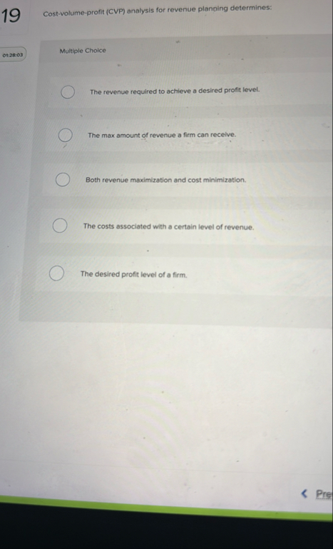 1 9 Cost - volume - profit ( CVP ) analysis for